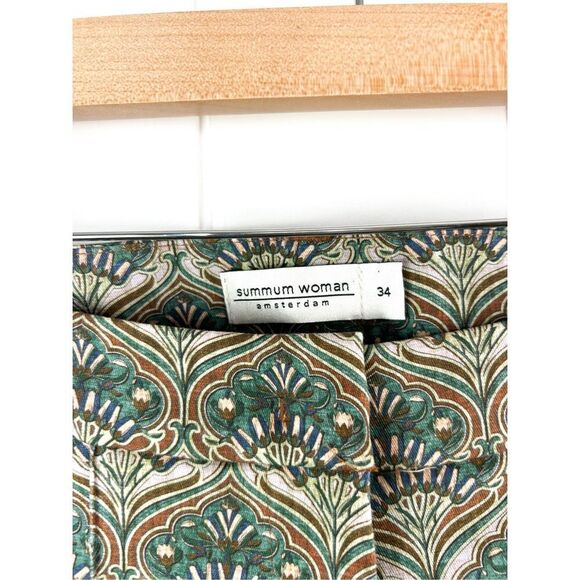 Summum Woman High Waist Slim Pant trousers art nouveau cotton stretch broek 34EU - Picture 4 of 15